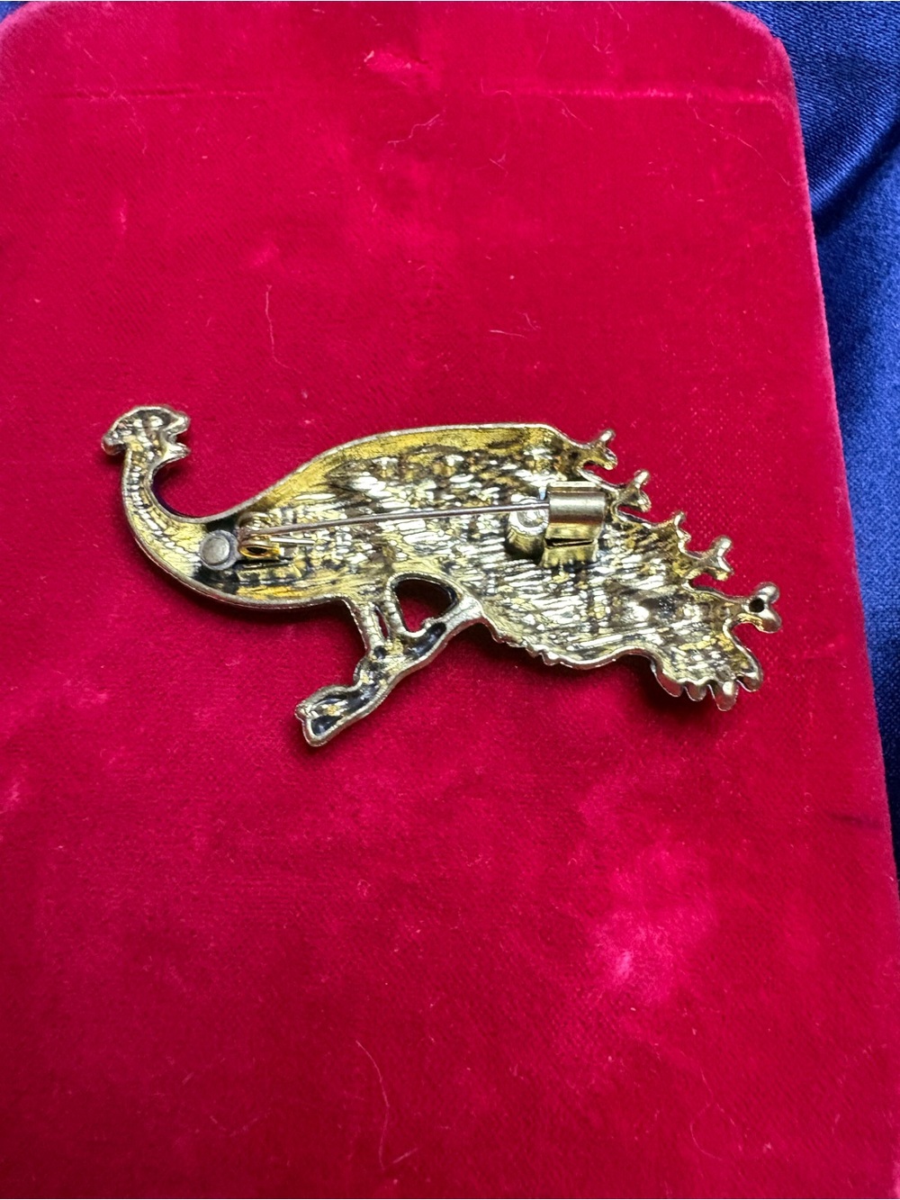 Brooch Peacock Bird on Branch Rhinestone Crystal Statement Colorful Pin - Picture 3 of 7